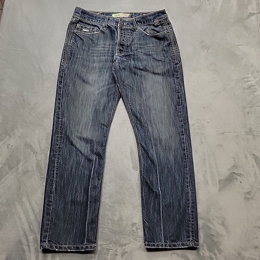 Caffeine Jeans Mens 34x32 Blue Relaxed Straight Leg Y2K Skater Grunge